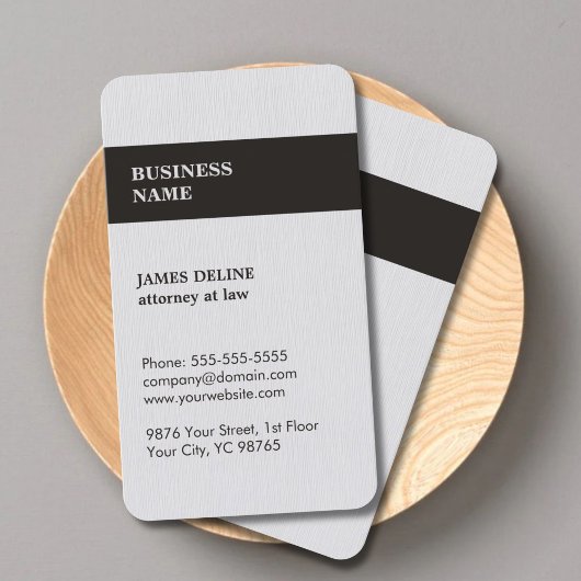 Carte De Visite Texture moderne élégante Avocat blanc