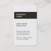 Carte De Visite Texture moderne élégante Avocat blanc (Devant)