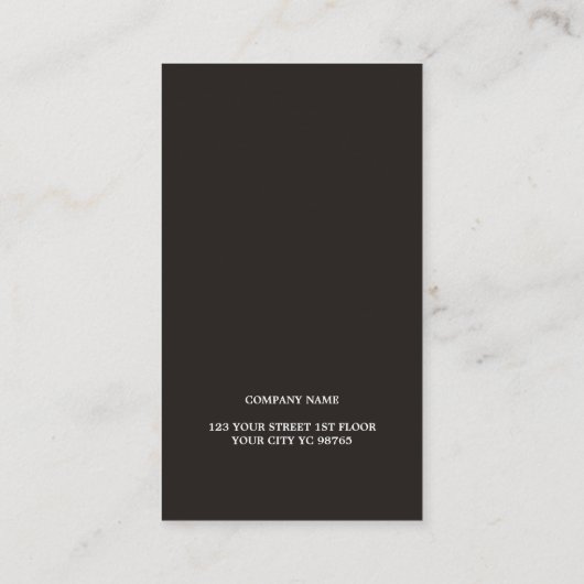 Carte De Visite Texture moderne élégante Blanc Noir Procureur (Dos)