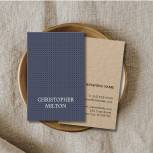Carte De Visite Texture moderne élégante Blue Kraft Paper Consulta