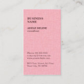 Carte De Visite Texture moderne élégante Consultant rose (Devant)
