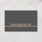 Carte De Visite Texture moderne élégante Grey Faux Gold Consultant (Devant)