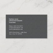 Carte De Visite Texture moderne élégante Gris Faux Or Monogramme (Dos)