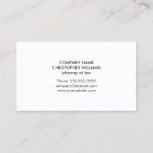 Carte De Visite Texture moderne élégante Gris Monogramme Avocat (Dos)