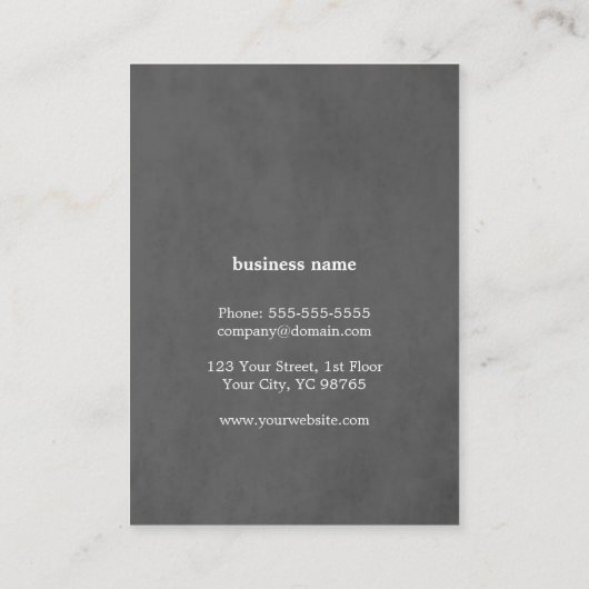 Carte De Visite Texture moderne élégante Gris Monogramme Consultan (Dos)