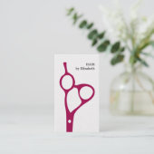 Carte De Visite Texture moderne élégante White Hair Styliste (Debout devant)