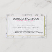 Carte De Visite Texture moderne en marbre gris (Dos)