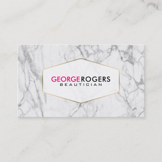 Carte De Visite Texture moderne en marbre gris (Devant)