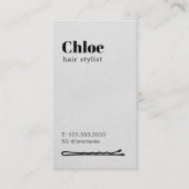 Carte De Visite Texture Moderne Épingles à Cheveux Gris Clair Salo (Devant)