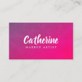 Carte De Visite Texture moderne et élégante Artiste maquillage ros (Devant)