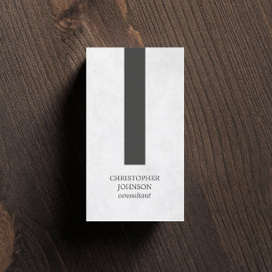 Carte De Visite Texture moderne et élégante Grey Stripe Consultant