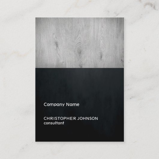 Carte De Visite Texture moderne foncée Construction en bois gris n (Devant)