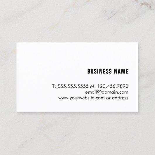 Carte De Visite Texture moderne Gris Gras (Dos)