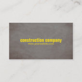 Carte De Visite Texture moderne Pierre Jaune Construction (Devant)
