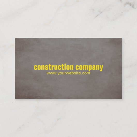 Carte De Visite Texture moderne Pierre Jaune Construction (Devant)