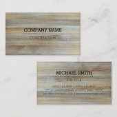 Carte De Visite Texture moderne professionnelle du grain de bois # (Devant / Derrière)
