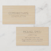 Carte De Visite Texture moderne professionnelle du grain de bois n (Devant / Derrière)