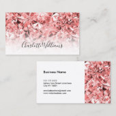 Carte De Visite Texture moderne rose diamant Fille tendance (Devant / Derrière)
