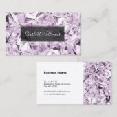 Carte De Visite Texture moderne violet diamant tendance (Devant / Derrière)