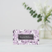 Carte De Visite Texture moderne violet diamant tendance (Debout devant)