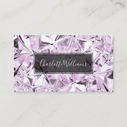 Carte De Visite Texture moderne violet diamant tendance (Devant)