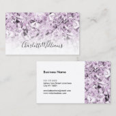 Carte De Visite Texture moderne violet diamant tendance Fille tend (Devant / Derrière)