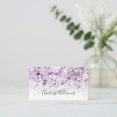 Carte De Visite Texture moderne violet diamant tendance Fille tend (Debout devant)