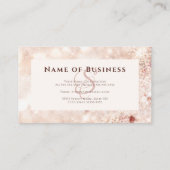 Carte De Visite Texture Monogramme Sanguine Rosé (Dos)
