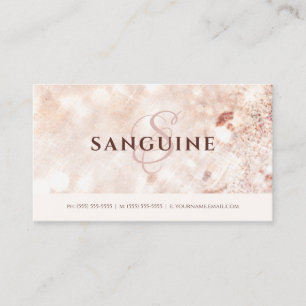 Carte De Visite Texture Monogramme Sanguine Rosé