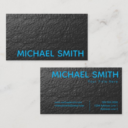 Carte De Visite Texture murale gris bleu (Devant / Derrière)