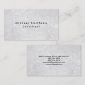 Carte De Visite Texture murale gris moderne et élégante (Devant / Derrière)