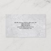 Carte De Visite Texture murale gris moderne et élégante (Dos)