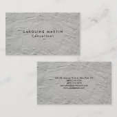 Carte De Visite Texture murale grise Plain Moderne Feminine (Devant / Derrière)