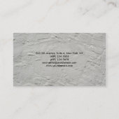 Carte De Visite Texture murale grise Plain Moderne Feminine (Dos)
