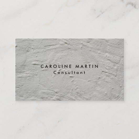 Carte De Visite Texture murale grise Plain Moderne Feminine (Devant)