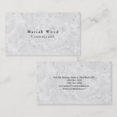 Carte De Visite Texture murale grise professionnelle élégante (Devant / Derrière)