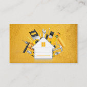 Carte De Visite Texture murale jaune | Outils de réparation à domi (Devant)