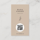 Carte De Visite Texture naturelle Tonalité Terre Conseillère minim (Devant)