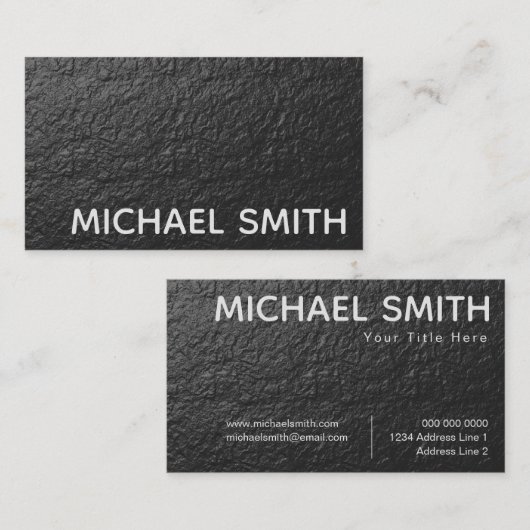 Carte De Visite Texture noire (Devant / Derrière)