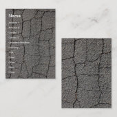 Carte De Visite Texture noire criquée de trottoir (Devant / Derrière)