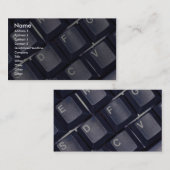 Carte De Visite Texture noire de clavier (Devant / Derrière)