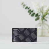 Carte De Visite Texture noire de clavier (Debout devant)