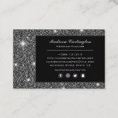 Carte De Visite Texture noire de miroitement de parties (Dos)