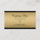 Carte De Visite Texture Noire Et Or (Dos)