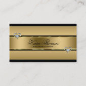 Carte De Visite Texture Noire Et Or (Devant)