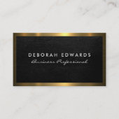 Carte De Visite Texture noire | Métallure Or (Devant)