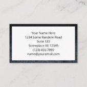 Carte De Visite Texture Ombrée Grunge Noir et Gris (Dos)