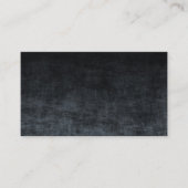 Carte De Visite Texture Ombrée Grunge Noir et Gris (Devant)