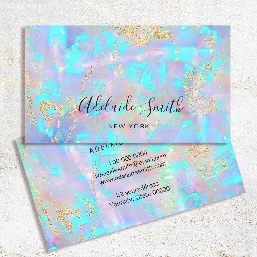 Carte De Visite texture opale
