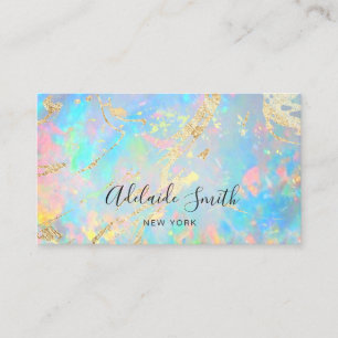 Carte De Visite texture opale holographique FAUX